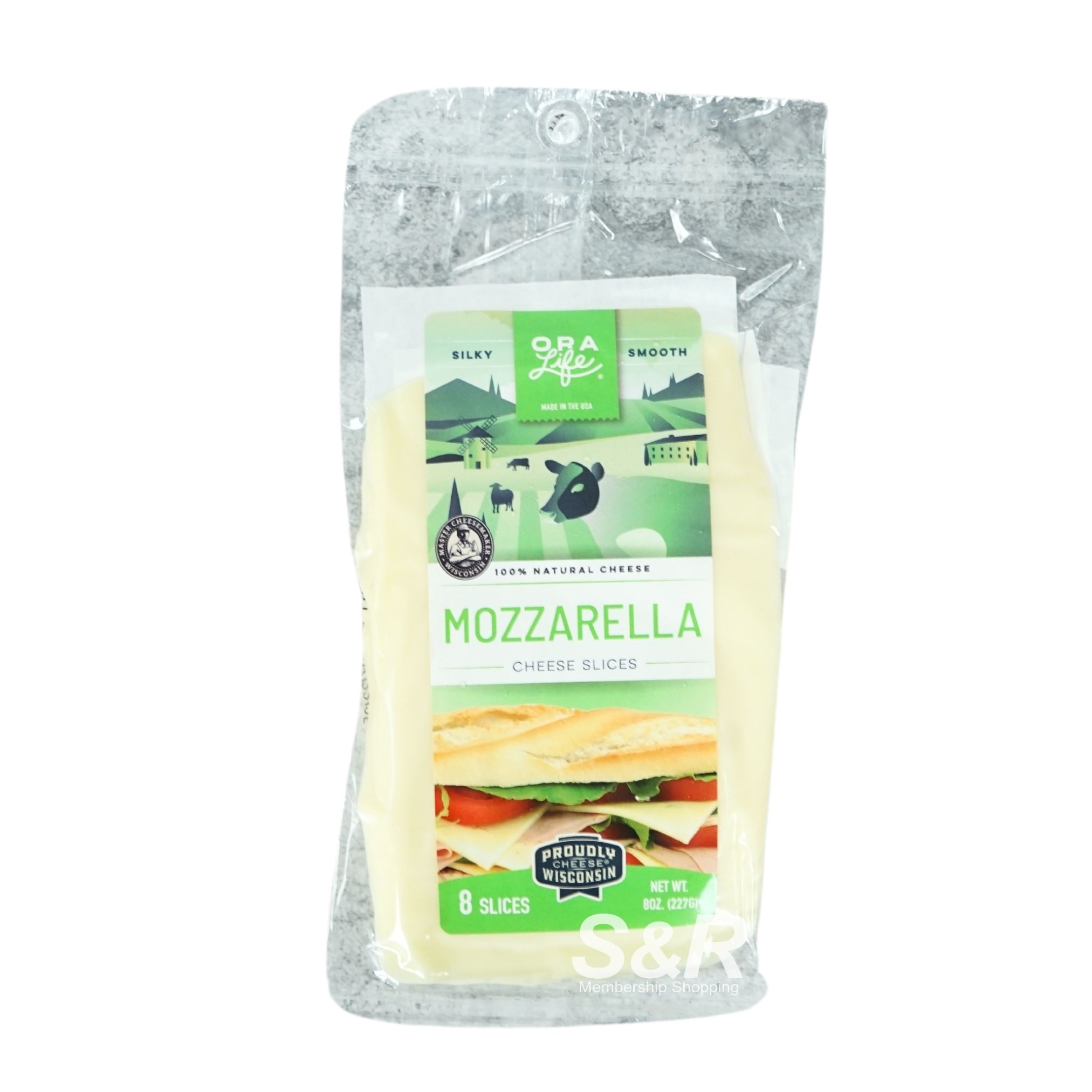 Ora Life Mozarella Cheese Slices 8s 227g Ora Life Mozarella Cheese Slices 8s 227g